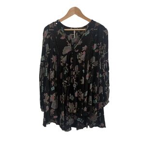 Free People Printed Long Sleeve Tunic Dress